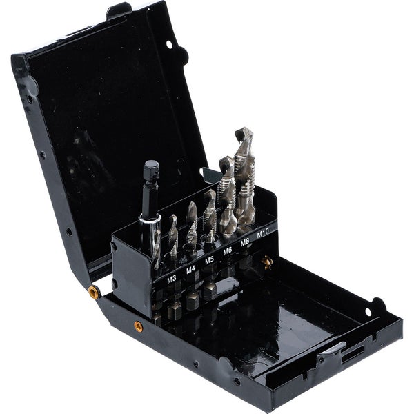 BGS technic Bohr- und Gewindeschneider-Satz in schwarzer Aufbewahrungsbox