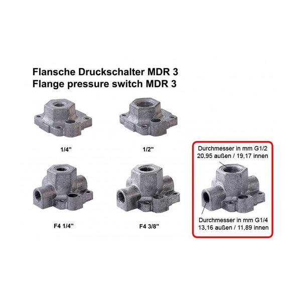 Condor Druckschalter MDR 3/11-EA 4-11 bar G 1/2Alu F4 212294