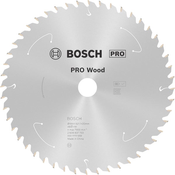 Bosch PRO Wood cordless Blatt für Kreissägen 184 x 1,6 x 20 mm - 2608837703