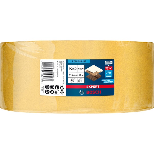 Bosch Expert C470 Schleifpapierrolle zum Handschleifen 115 mm x 50 m G 240 - 2608900983