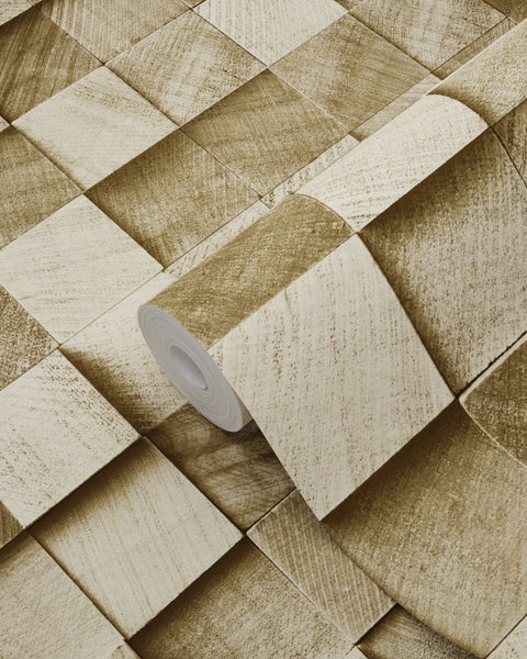 Tapetenrolle mit Würfelmuster