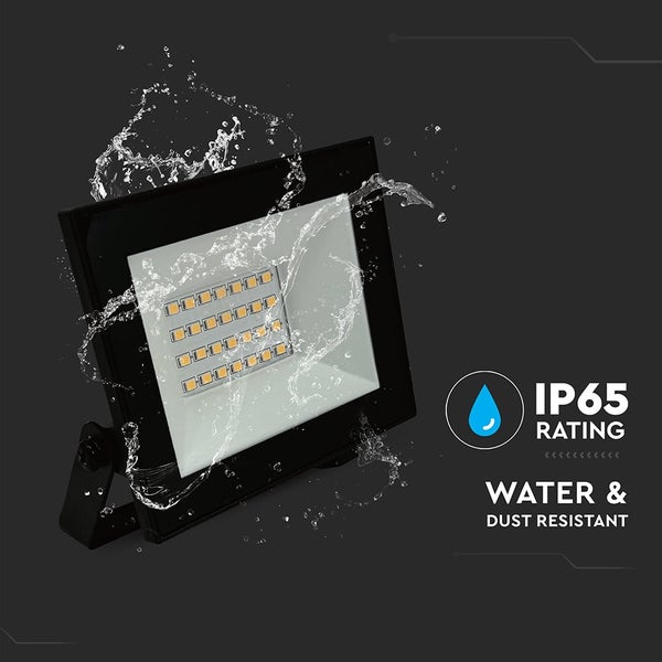 LED-Strahler mit Schutzart IP65, wasser- und staubresistent