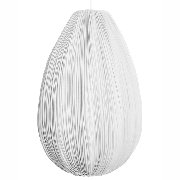 Hängelampe mit plissiertem Lampenschirm