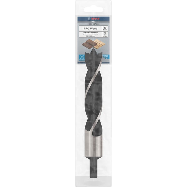 Bosch PRO Wood Holzspiralbohrer 30 x 145 x 220 mm - 2608597208