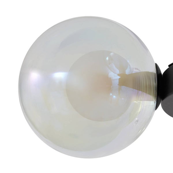 Kugelleuchte mit transparentem Lampenschirm