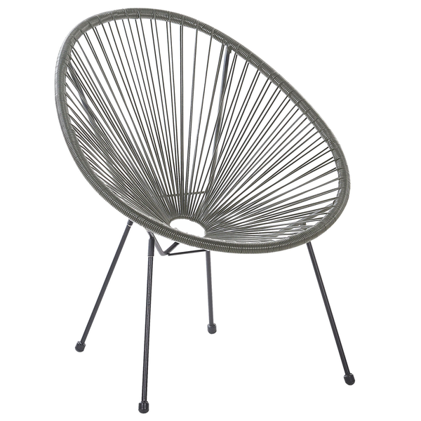 Gartenstuhl ACAPULCO II Polyrattan Dunkelgrau