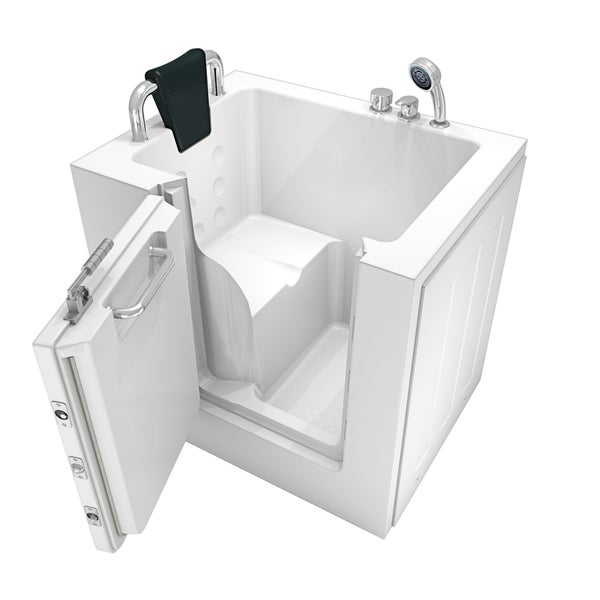 Begehbare Badewanne mit Sitz, Tür und Handtuchhalter