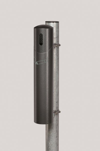 PROREGAL Robuster Wandascher 145 cm Rohrlänge Zum Einbetonieren 1,4 Liter HxBxT 51 x 10 x 17 cm Stahl Grau