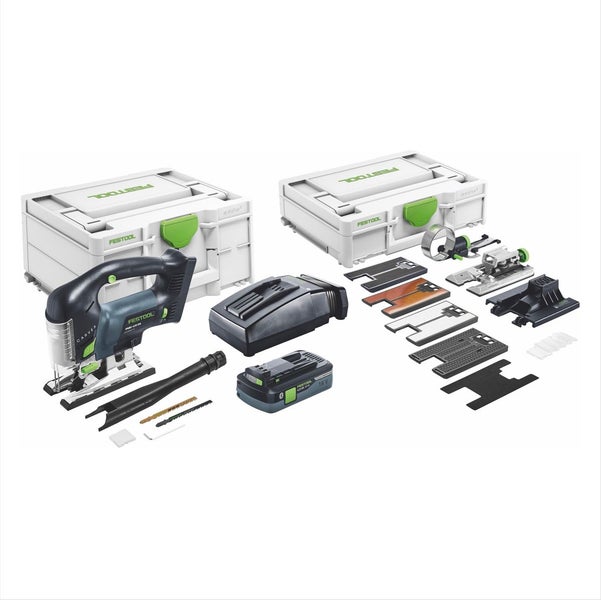 Festool CARVEX PSBC 420 HPC 4,0 EBI-Set Akku Pendelstichsäge 18 V ( 576536 ) 120 mm Brushless + 1x Akku 4,0 Ah + Ladegerät + systainer + Zubehör