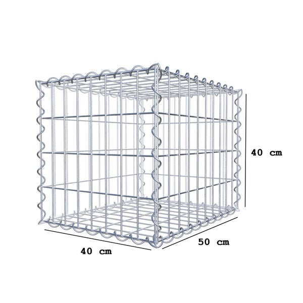 Gabione 50 cm x 40 cm x 40 cm (L x H x T), Maschenweite 5 cm x 10 cm, Spirale