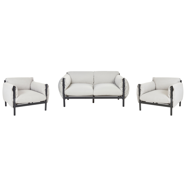 Gartensofa Set 4-Sitzer ESPERIA Metall Grau