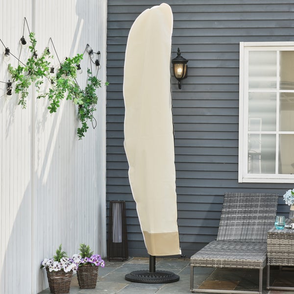 Outsunny Schutzhülle für Ampelschirm, Ø56 x 220 cm, Oxford, Beige