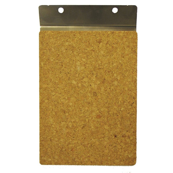 Memoboard aus Kork mit Metallhalterung