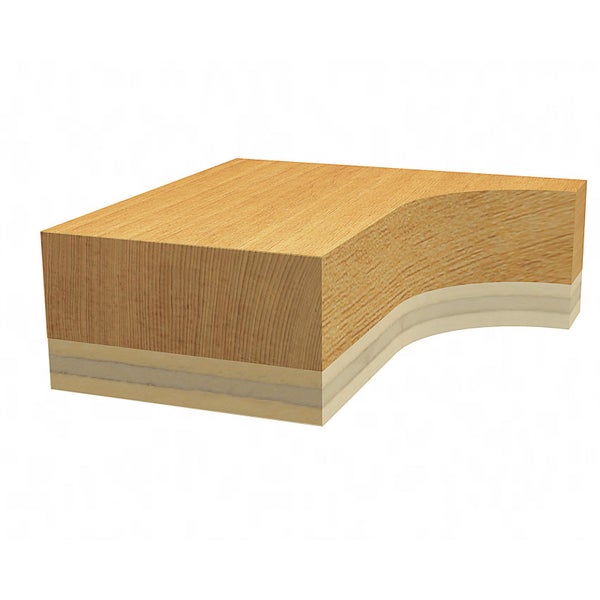 Querschnitt einer Holzplatte