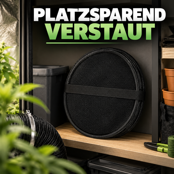 Vergleichsbild zeigt die Vorteile eines hängenden Trocknungsnetzes für Kräuter und Pflanzen gegenüber der losen Trocknung auf einer Unterlage.