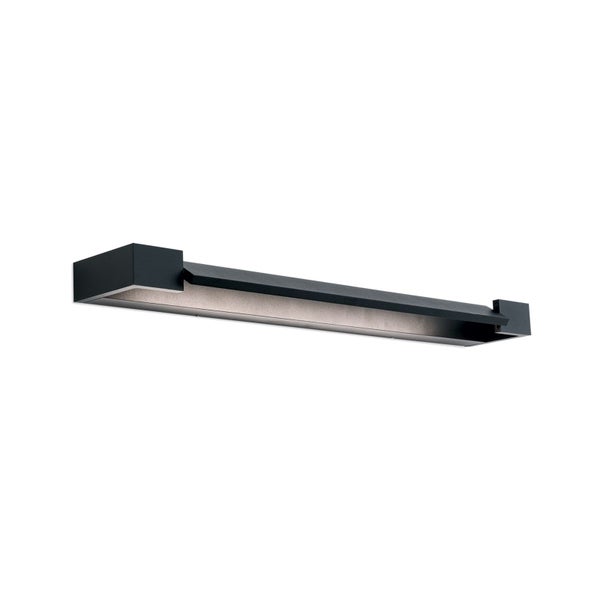Moderne LED Wandleuchte für den Innenbereich, flaches rechteckiges Design aus Metall für eine direkte und indirekte Beleuchtung.