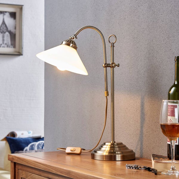 Lindby Tischlampe Otis (Retro, Vintage Antik) aus Metall (1 flammig E14) - Tischleuchte Schreibtischlampe Nachttischlampe Flurleuchte