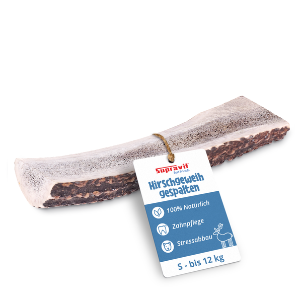 Supravit Hirschgeweih gespalten, Größe S bis 12 kg