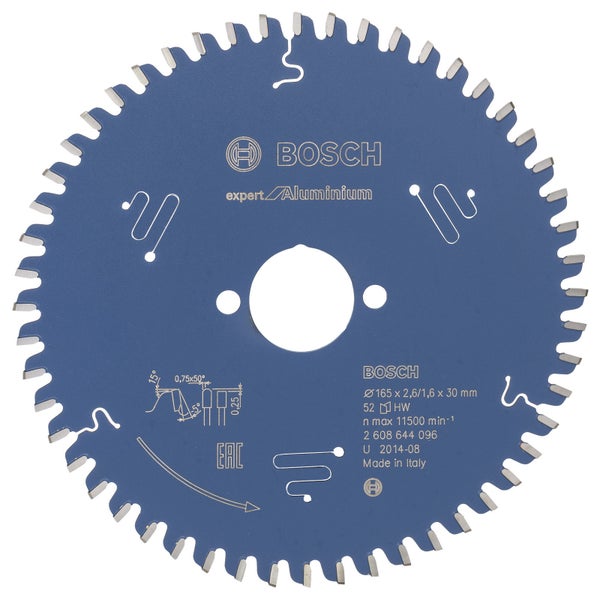 Bosch Kreissägeblatt EX AL H 165x30-52