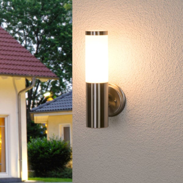 Lindby Kristof (spritzwassergeschützt (Modern) in Alu aus Edelstahl (1 flammig, E27)