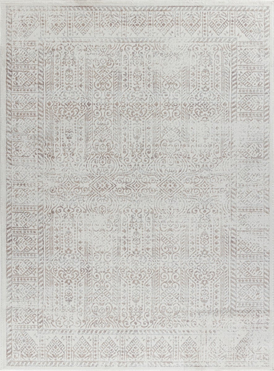 Vintage Orientalischer Teppich - Braun/Elfenbein/Grau - 120x170cm - DANIA