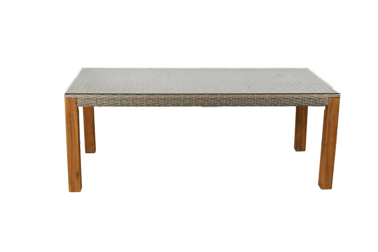 Teneriffa Gartenmöbelset 13tlg., 6 Sessel, 6 Sitzkissen, Tisch 200 x 100 cm