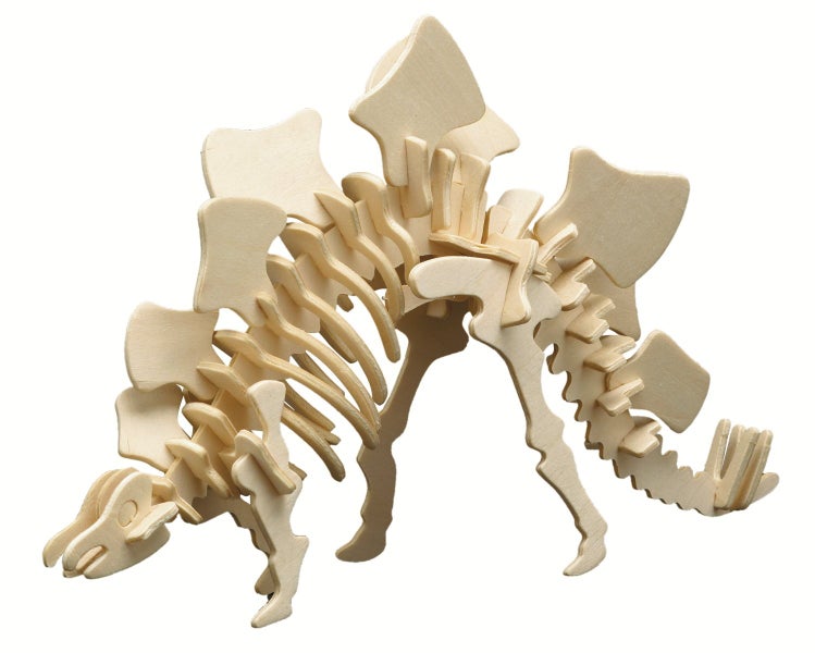 PEBARO 856/5 - Holzbausatz Stegosaurus, Holzkonstruktion mit 44 Teilen