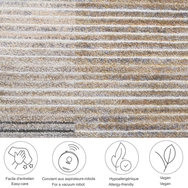 Gewebter Teppich in Kort-Optik Corduletta Beige 80x150 cm