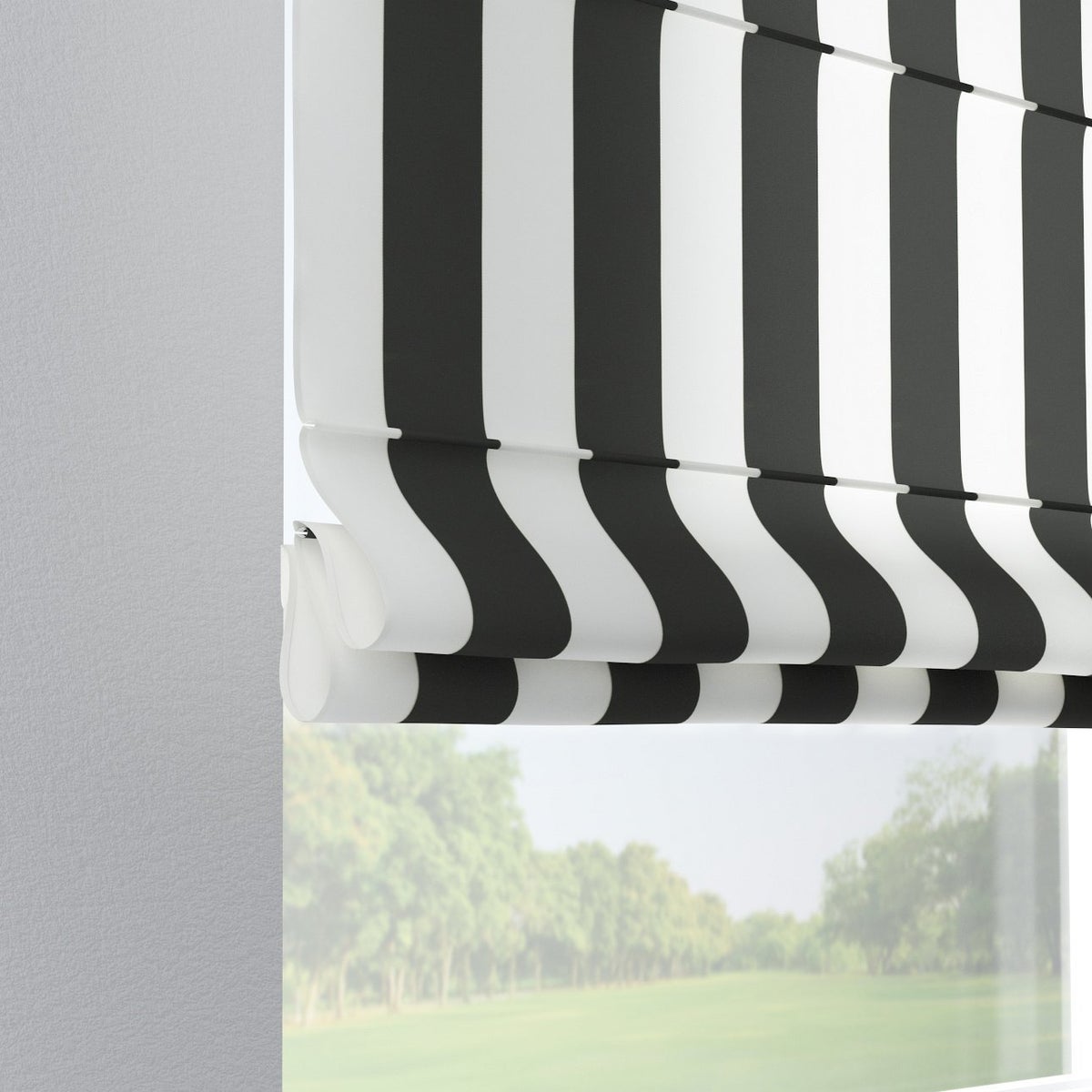 RAFFROLLO COMICS mit Schlaufen, schwarz und weiß, 120x160 cm