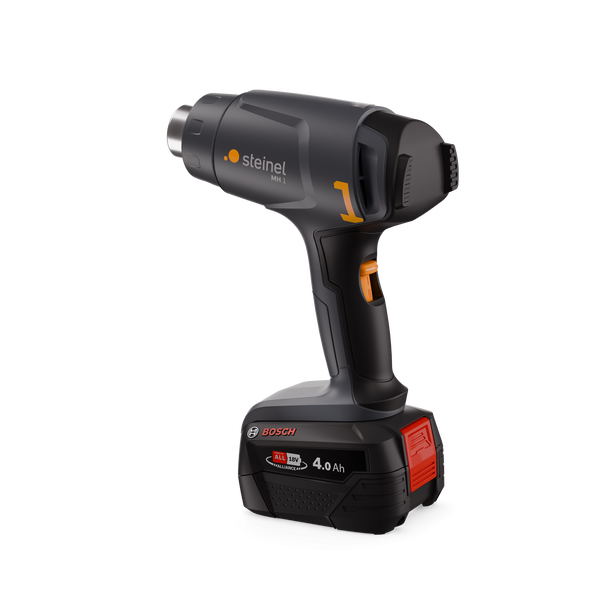 Akku-Heißluftgebläse Steinel MH 1 mit 18 Volt Bosch Akku