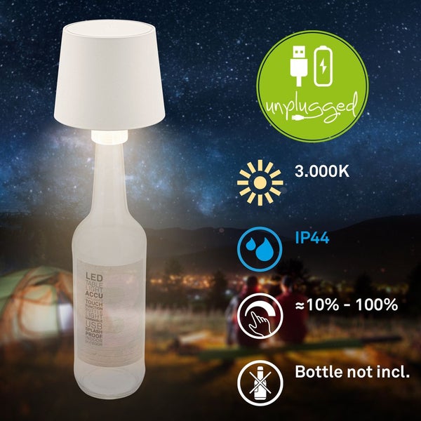 LED Flaschenlampe Flaschenlicht Tischlampe Dimmbar Touch Fernbedienung Kabellos