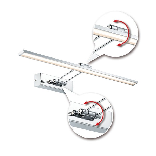 Galeria LED Bilderleuchte Beam 2700K 450lm 230V 5W Nickel gebürstet, Chrom
