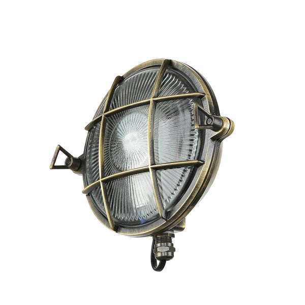 Runde Außenleuchte mit Schutzgitter