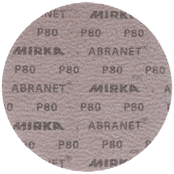 Mirka Abranet Netz-Schleifscheiben Ø 225 mm Klett / Korn P80 / 25 Stk / zum Schleifen von Holz, Spachtel, Lack, Kunststoff / 5422302580