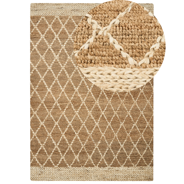 Teppich ZORAVA Beige 160 x 230 cm Jute