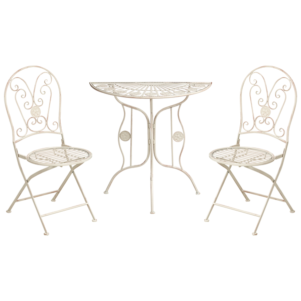 Bistro Set COGGIA Metall Hellbeige