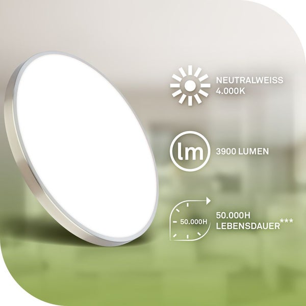 Flur mit moderner Deckenleuchte und dunklen Türen