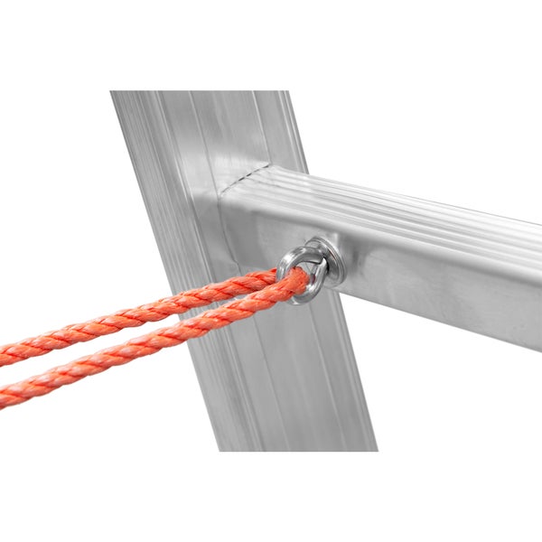 Detailansicht Aluminiumleiter mit Seilzug