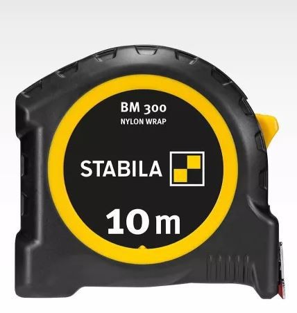 Stabila Taschenbandmaß BM 300,10 meter. Skala bruchs. PC/ABS Gehäuse - 1 Stück