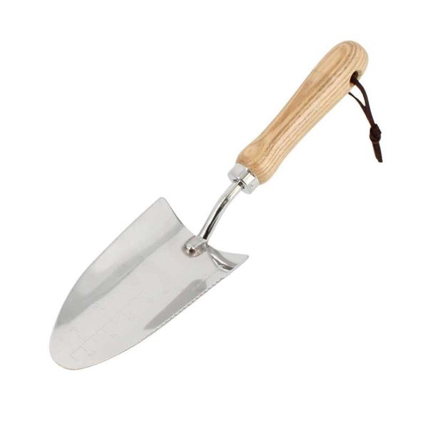 Pflanzkelle (Edelstahl) mit Holzgriff