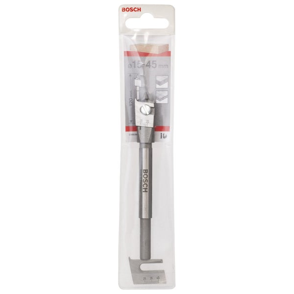 Bosch Verstellbarer Flachfräsbohrer Sechskant 15 - 45 mm 120 mm - 2608596333