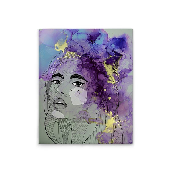 Gemälde mit einer abstrakten Darstellung einer Frau