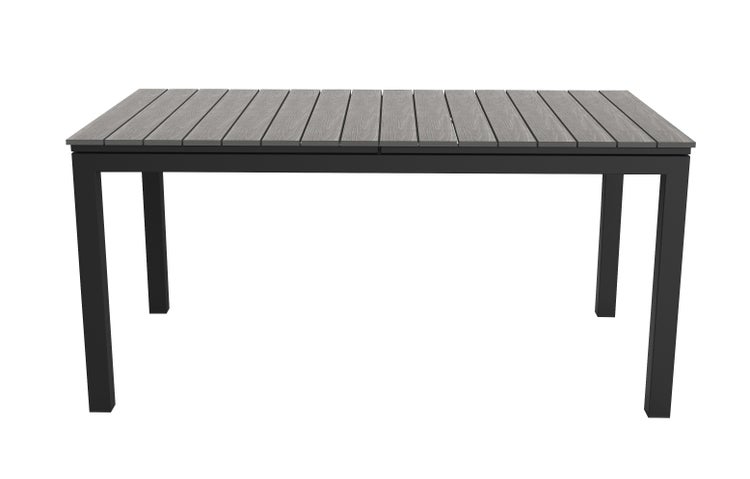 Dory Gartentisch inkl. 2 Zusatzplatten L 160x260 cm schwarz/grau. 260 X 95 X 76 cm