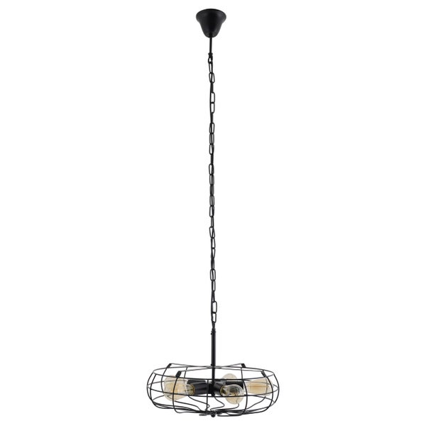 Hängeleuchte mit Käfigschirm und Kettenaufhängung