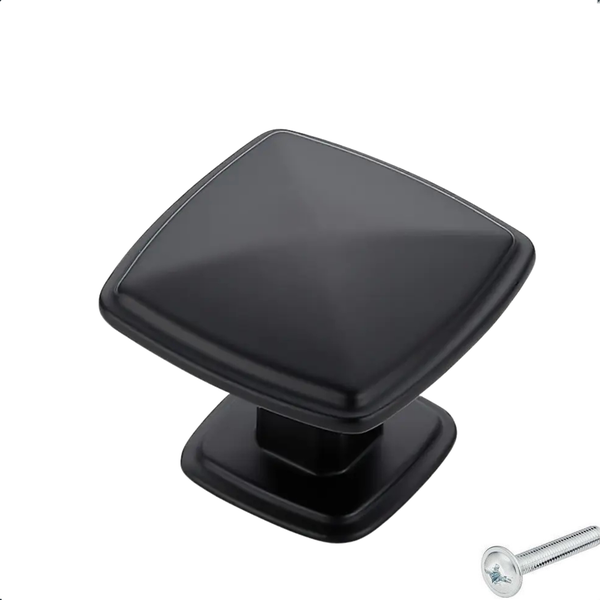 Quadratischer Möbelknopf mit Schraube