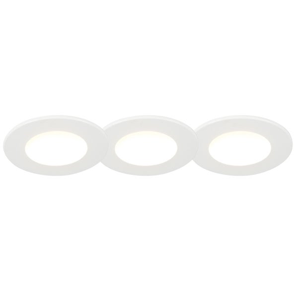 3er Set Einbaustrahler weiß inkl. LED 3000K 4W IP65 - Blanca