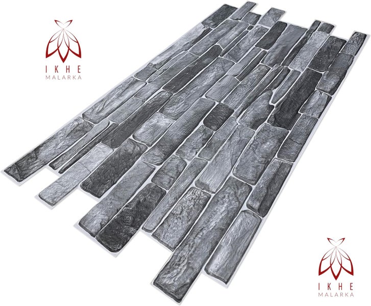 0,4m² 3D PVC Kunststoff Verkleidung Paneele Steinoptik Wandpaneele Wandverkleidung Decke Deckenpaneele Fliesen Imitat 90x48cm (CPVC01)