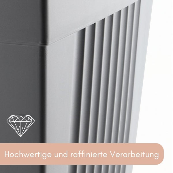 Detailansicht eines grauen Behälters mit hochwertiger Verarbeitung