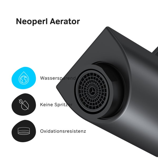 Neoperl Strahlregler Eigenschaften: wassersparend, keine Spritzer, oxidationsresistent