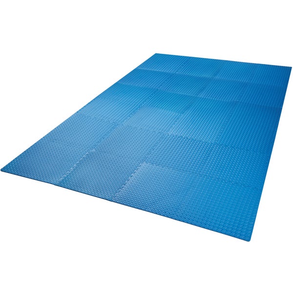 Schutzmattenset tectake leichte Reinigung und flexibel erweiterbar 24-teilig mit 48 Randstücken 61 x 61 cm